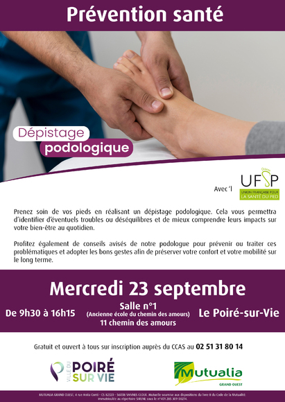 Affiche Dépistage podologique