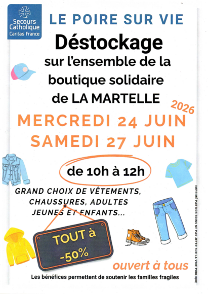 Déstockage boutique solidaire