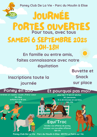 Journée Portes OUvertes 6 septembre 2025